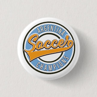 Argentina Soccer Champions Classic Round Sticker 3 Cm Round Badge