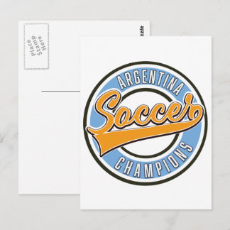 Argentina Soccer Champions Postcard