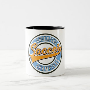 Argentina Soccer Champions Two-Tone Coffee Mug