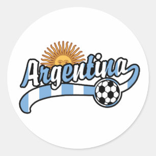 Argentina Soccer Classic Round Sticker