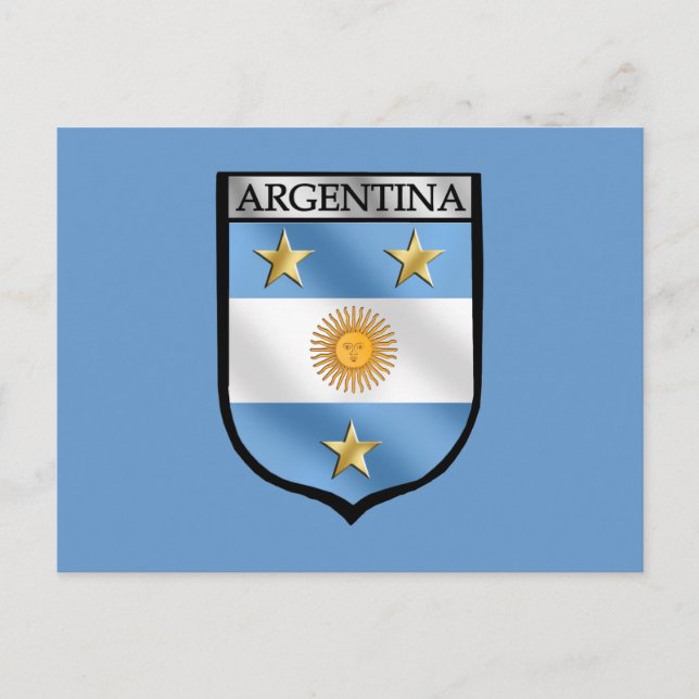 Argentina Soccer Emblem Shield Badge Champions Postcard (Front)