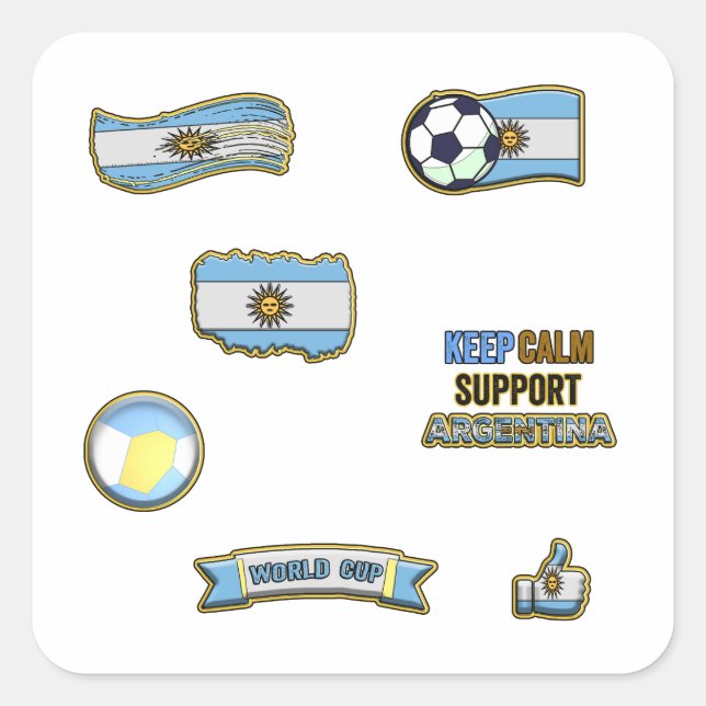 argentina soccer fan sticker pack (Front)