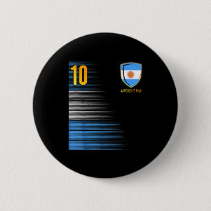 Argentina Soccer Fans Jersey Argentinian Flag Foot 6 Cm Round Badge