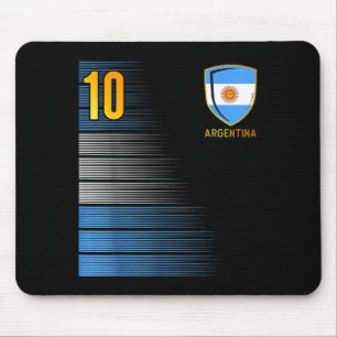 Argentina Soccer Fans Jersey Argentinian Flag Foot Mouse Mat