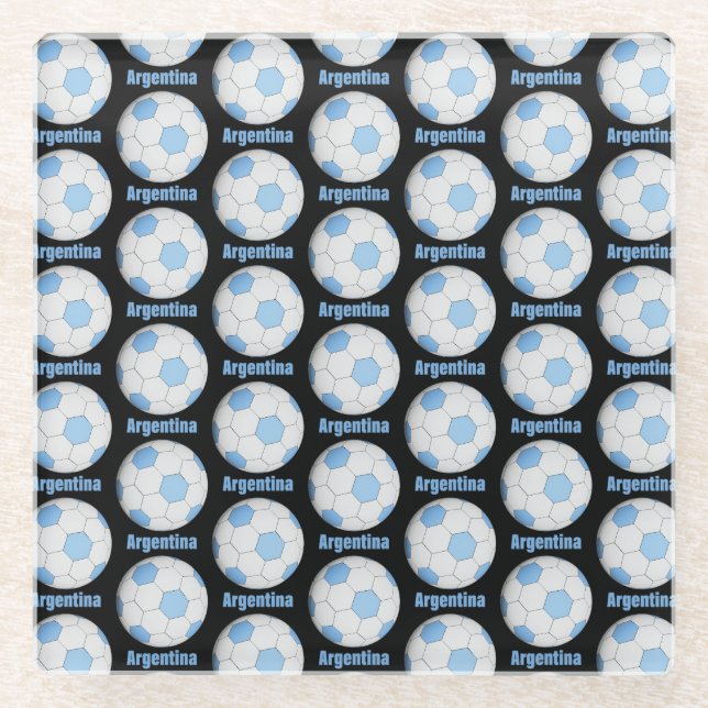 Argentina soccer  glass coaster (Front)