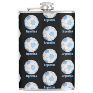 Argentina soccer hip flask