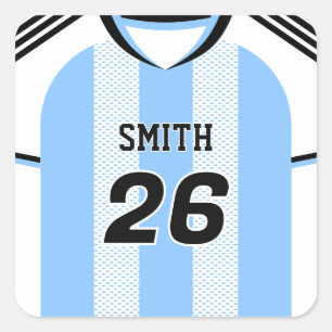 Argentina Soccer Jersey Custom Name Number Sticker