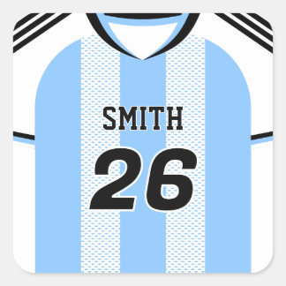 Argentina Soccer Jersey Custom Name Number Sticker