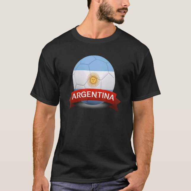 Argentina Soccer National Team World Football Cham T-Shirt (Front)
