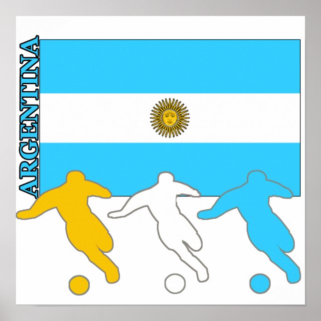 Argentina Soccer Players Poster (Front)