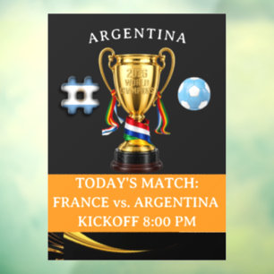Argentina Soccer Portable 2026 Global Games Window Cling