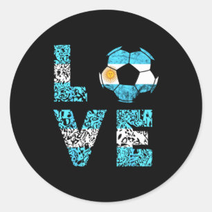 Argentina Soccer Team Argentina Love Ll Argentinia Classic Round Sticker