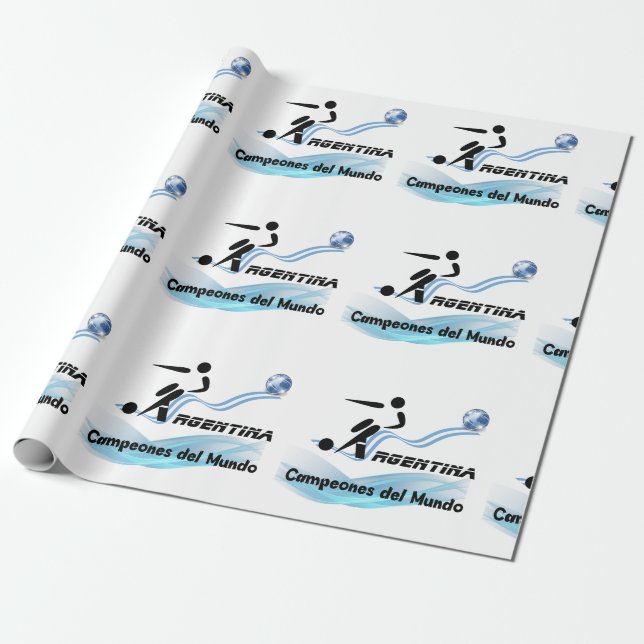 Argentina Soccer Wrapping Paper (Unrolled)