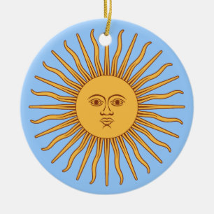 Argentina Sol de Mayo Ceramic Tree Decoration