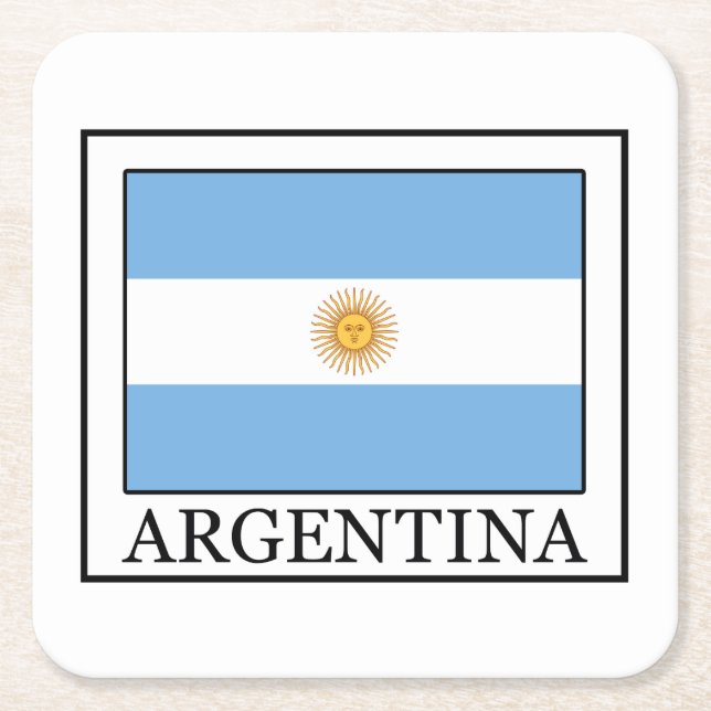 Argentina Square Paper Coaster (Front)