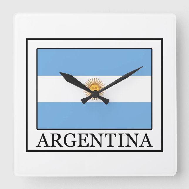 Argentina Square Wall Clock (Front)