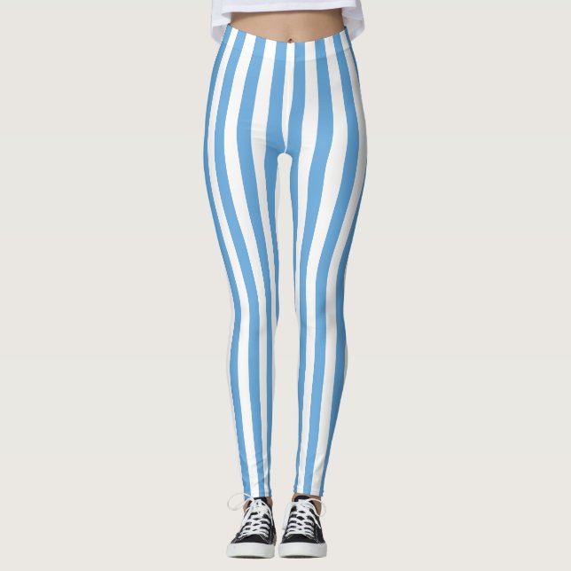 Argentina Stripes Flag Leggings (Front)