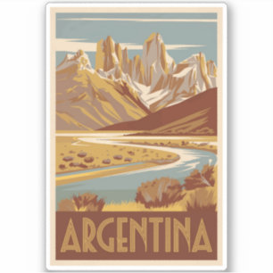 Argentina Travel Art Vintage
