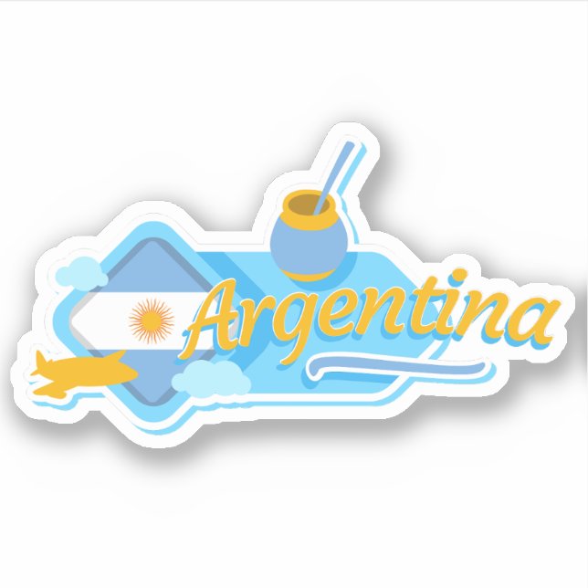 Argentina Travel Vinyl Sticker (Front)