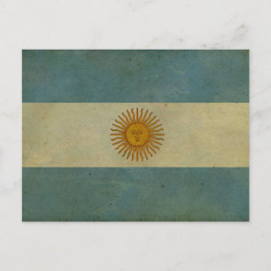 Argentina Vintage aged retro Argentina flag Postcard