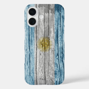 Argentina wooden flag iPhone 16 case