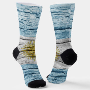 Argentina wooden flag socks