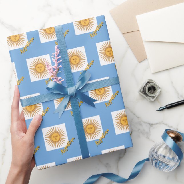 Argentina Wrapping Paper, Argentina Flag patriots Wrapping Paper (Gifting)