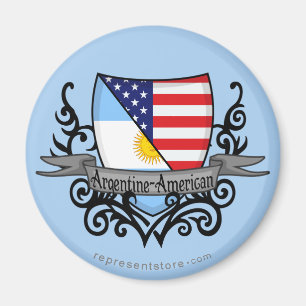 Argentine-American Shield Flag Magnet