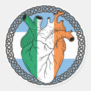 Argentine Argentina Irish Ireland Classic Round Sticker