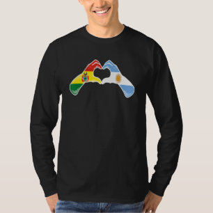 Argentine Bolivia Flag Argentinian Bolivian Heart T-Shirt