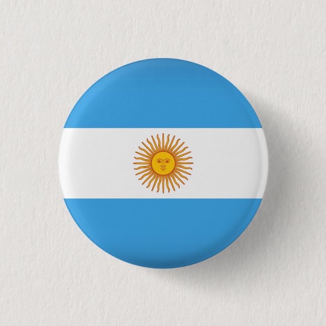 Argentine country 3 cm round badge (Front)