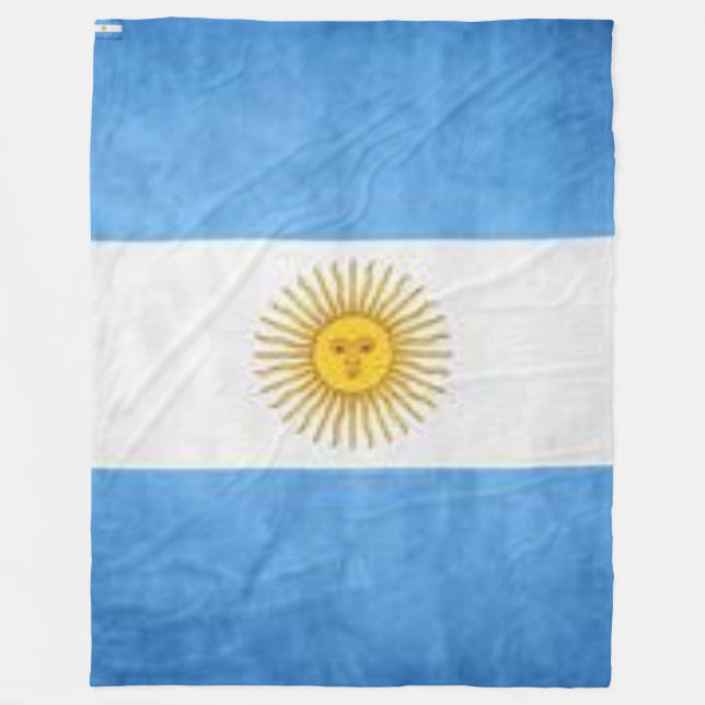Argentine flag fleece blanket (Front)