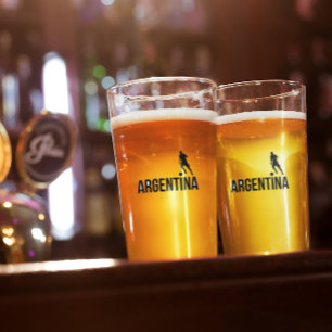 Argentine Flag soccer player uses dot as a ball Glass