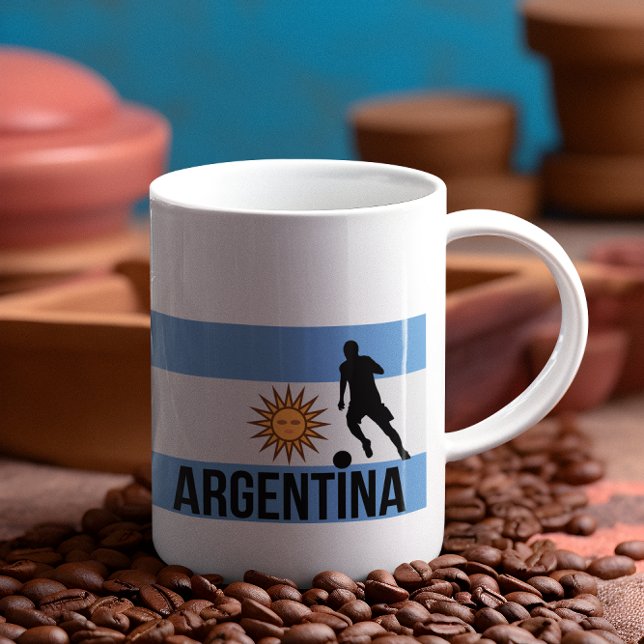 Argentine Flag soccer player uses dot as a ball Mug (Creator Uploaded)