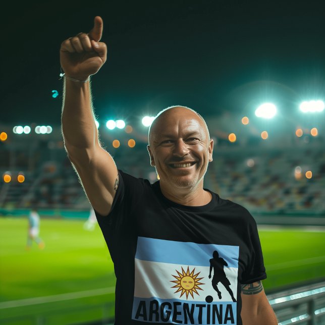 Argentine Flag soccer player uses dot as a ball  T T-Shirt (Creator Uploaded)