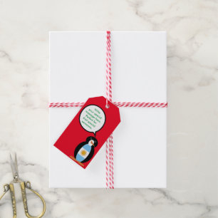 Argentine Flag Talking Ms Penguin Gift Tags