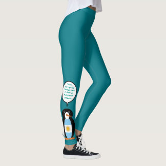 Argentine Flag Talking Ms Penguin Personalised Leggings