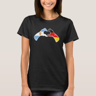 Argentine Germany Flag - Argentinian German Heart T-Shirt