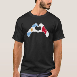 Argentine Japan Flag - Argentinian Japanese Heart_ T-Shirt