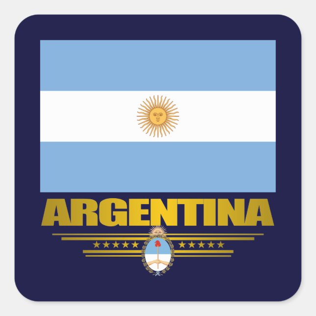 "Argentine Pride" Square Sticker (Front)