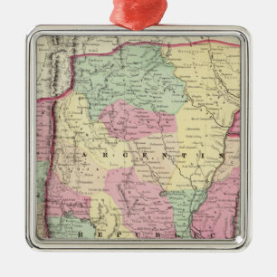 Argentine Republic, Chilli, Uruguay & Paraguay Metal Tree Decoration