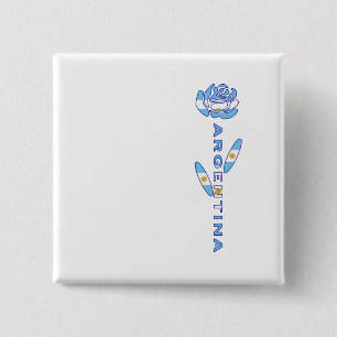 Argentine Rose 15 Cm Square Badge