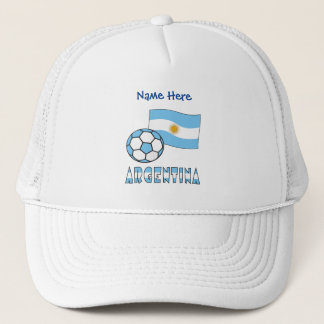 Argentine Soccer Ball and Flag Personalised  Trucker Hat