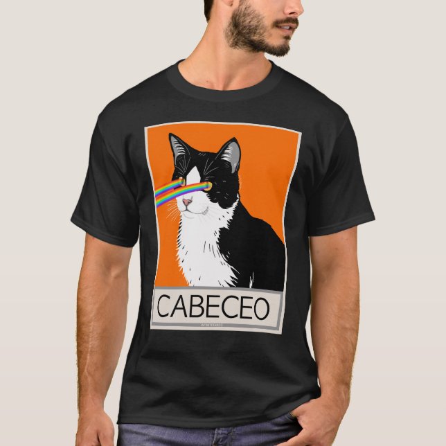 Argentine Tango Cabeceo Cat with Laser Eyes T-Shirt (Front)