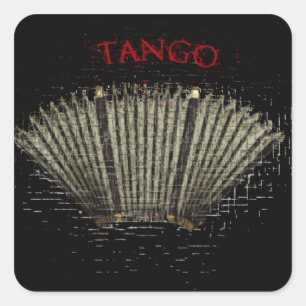 Argentine tango square sticker