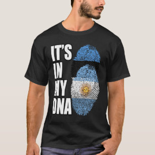 Argentinian And Estonian Mix DNA Flag Heritage T-Shirt