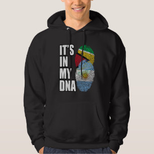 Argentinian And Guyanese Mix DNA Flag Heritage Hoodie