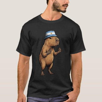Argentinian Capybara Argentina Flag Funny Argentin T-Shirt