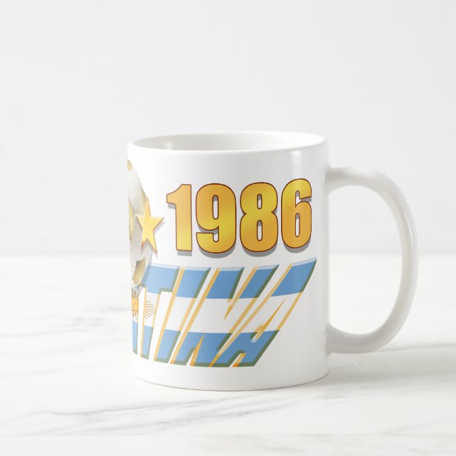 Argentinian flag 1978 1986 World Champions gear Coffee Mug (Right)