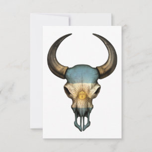 Argentinian Flag Bull Skull